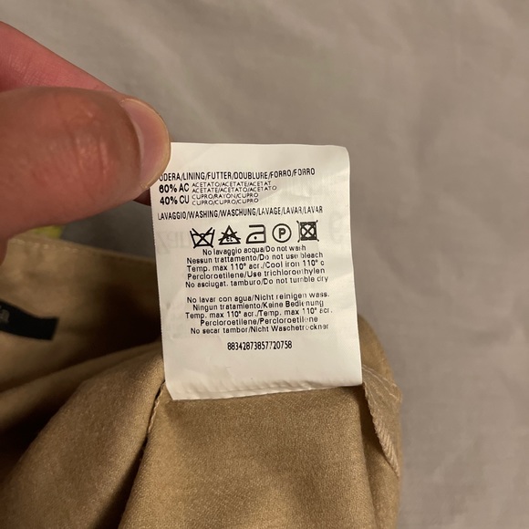 Zanella Straight Leg Dress Pants Flat Front Beige - Picture 7 of 8